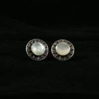 Pendientes madre perla acabado vintage