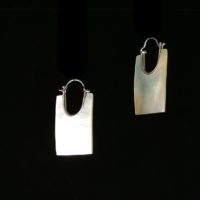 Pendientes madre perla rectangulo