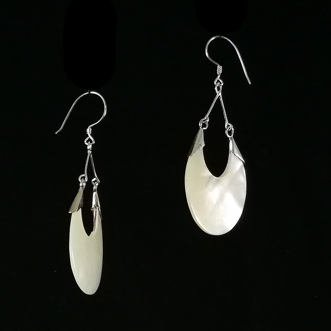Pendientes madre perla luna - Imagen 2