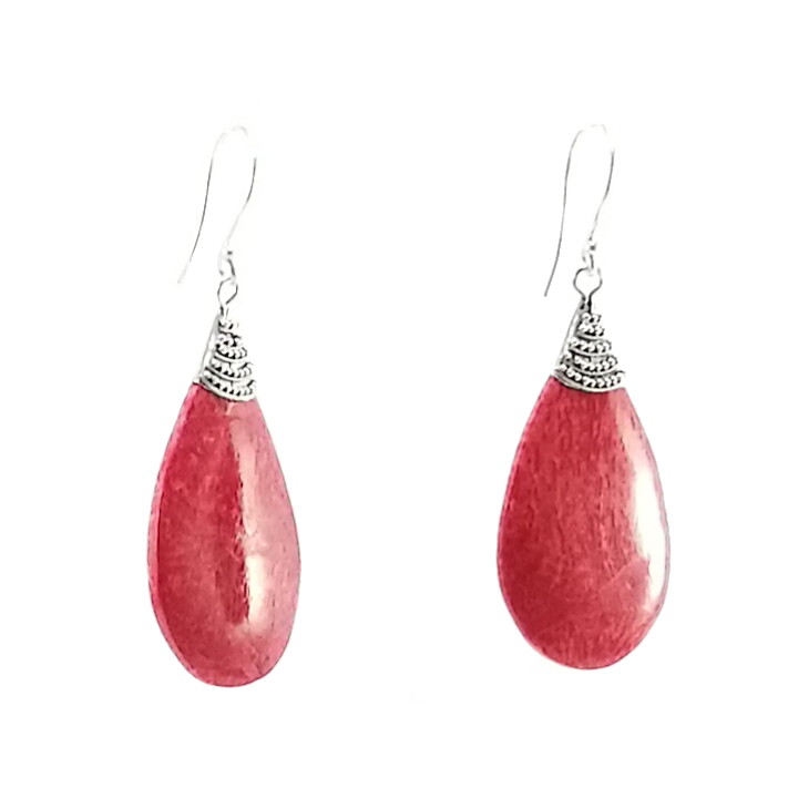 Pendientes coral gota - Imagen 3