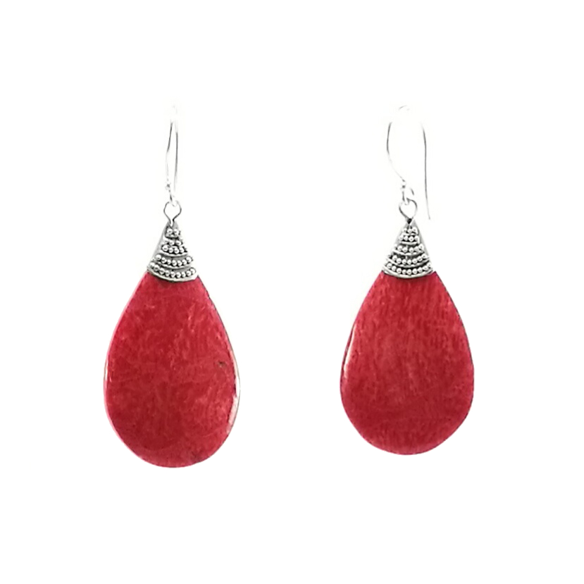 Pendientes coral gota - Imagen 4