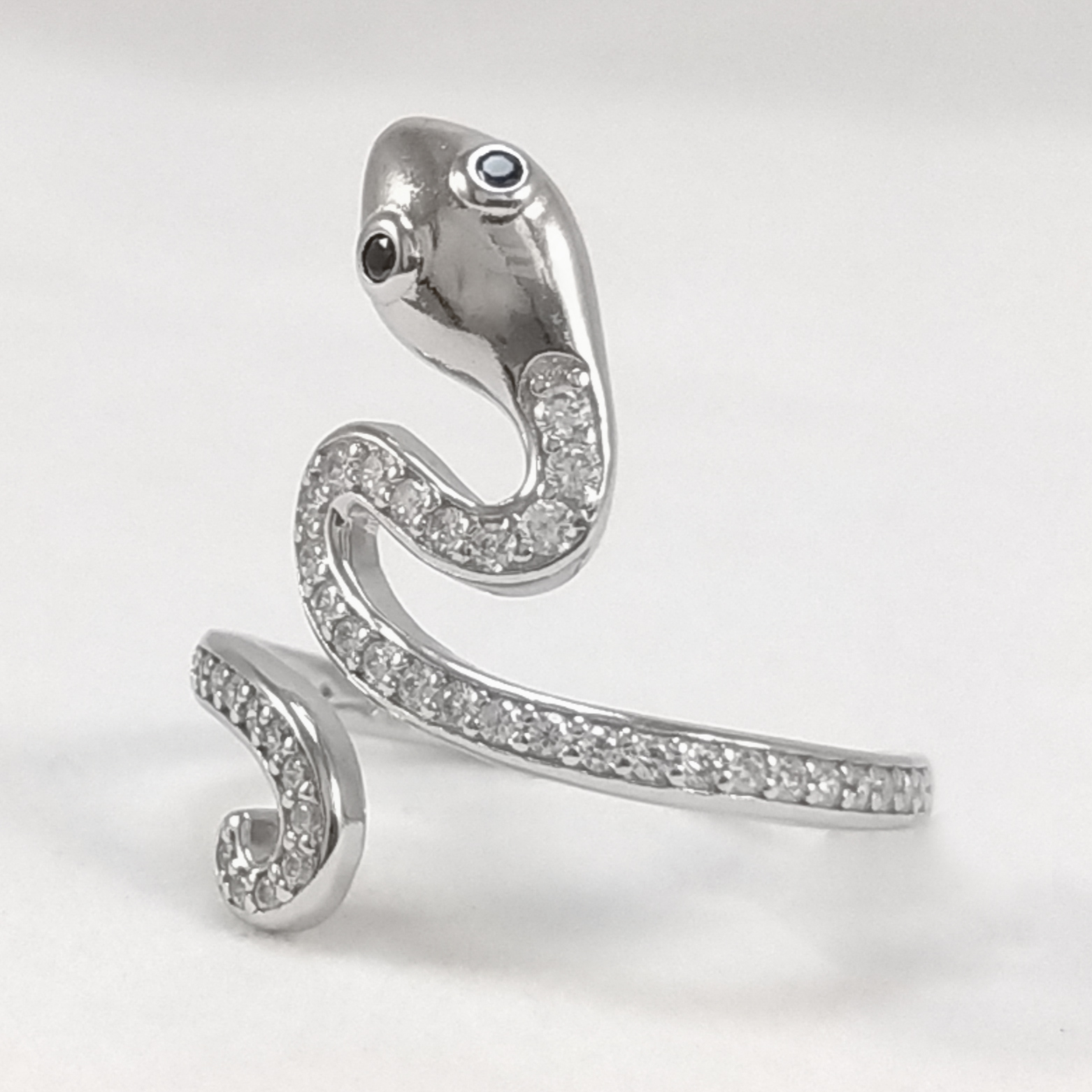 Anillo serpiente enrollada cabeza - Imagen 3