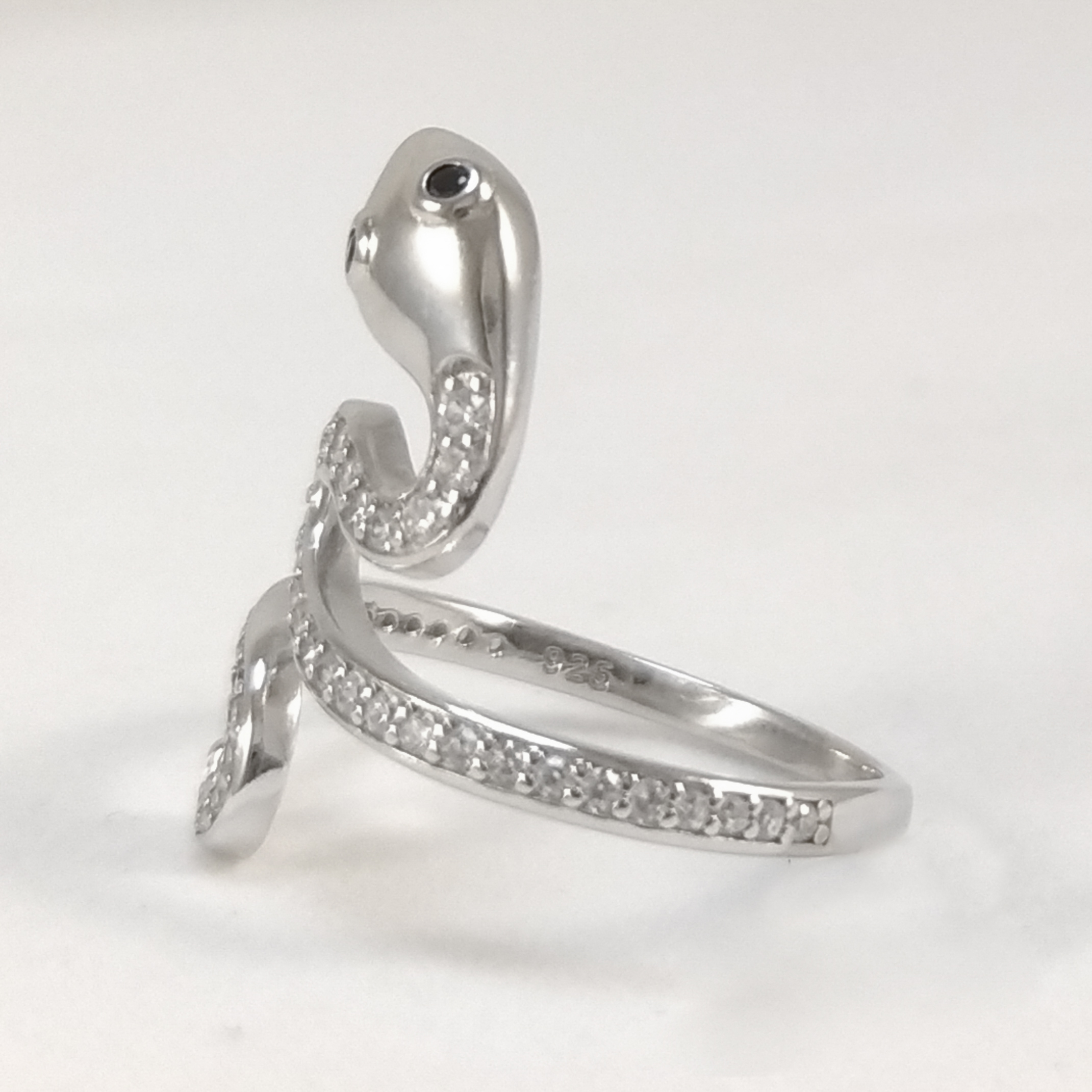 Anillo serpiente enrollada cabeza - Imagen 2