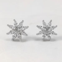 Pendientes flor de nieve (Edelweiss)