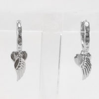 Pendientes aros con corazones y alas