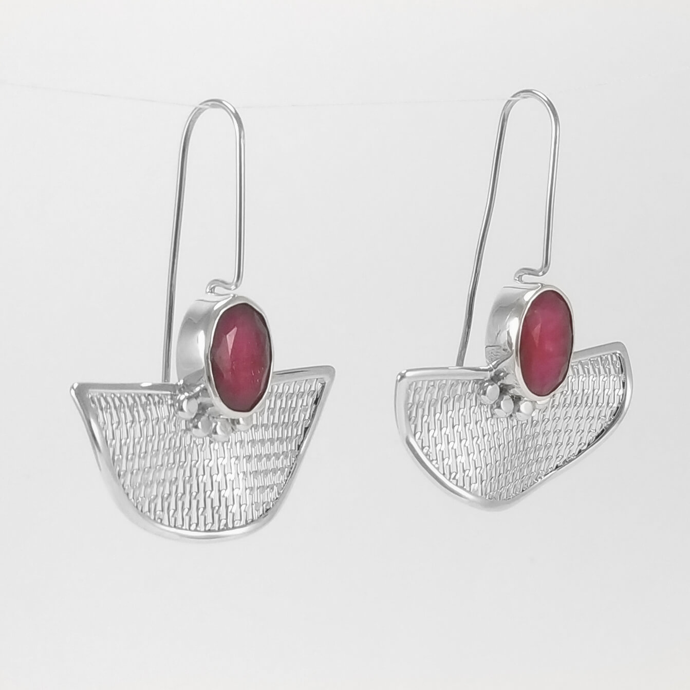 Pendientes Corindón abanico