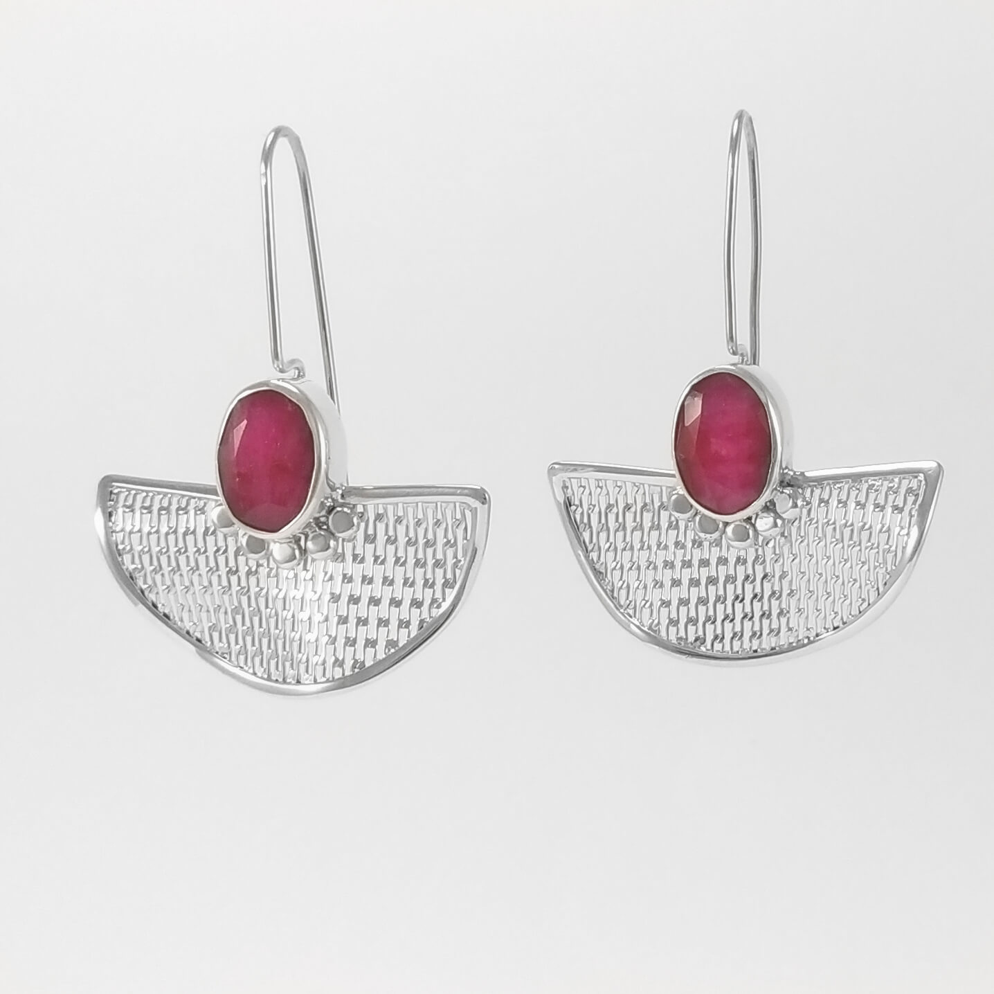 Pendientes Corindón abanico - Imagen 2