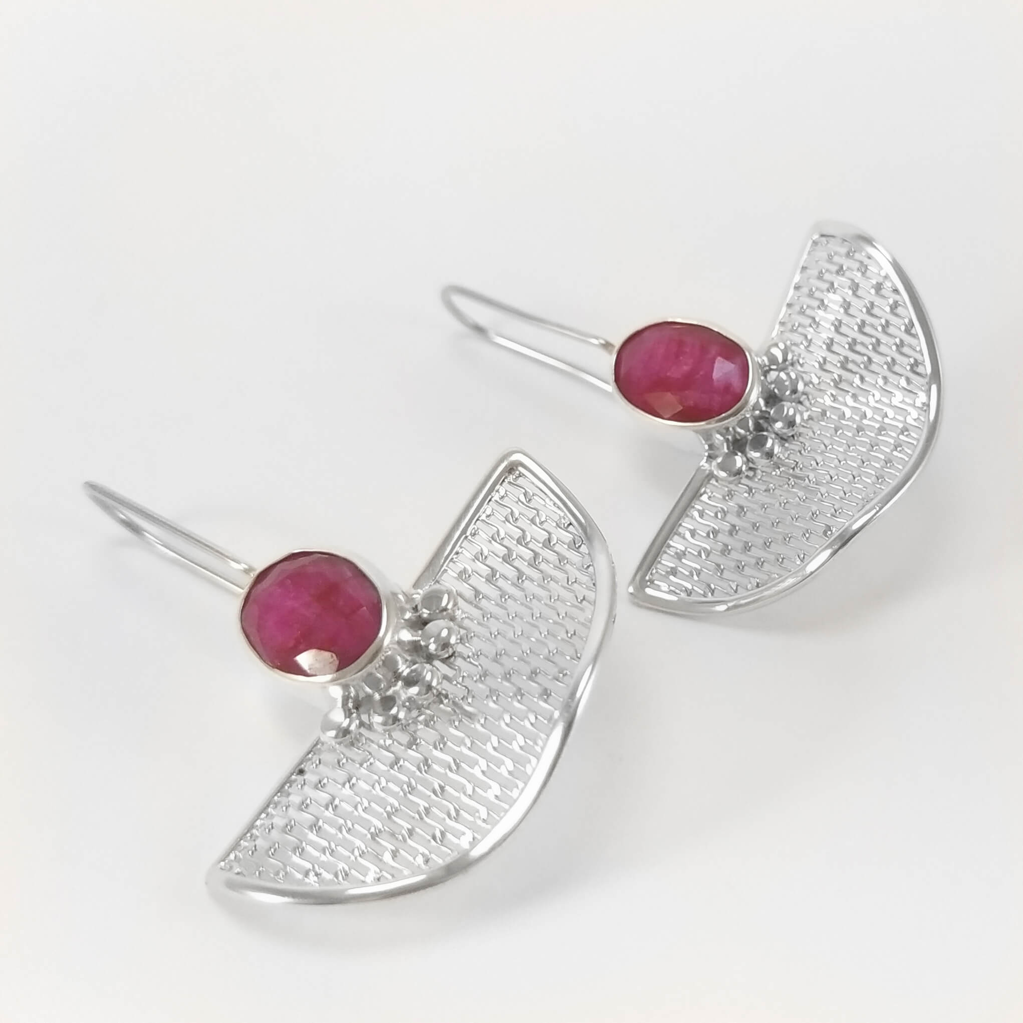 Pendientes Corindón abanico - Imagen 3