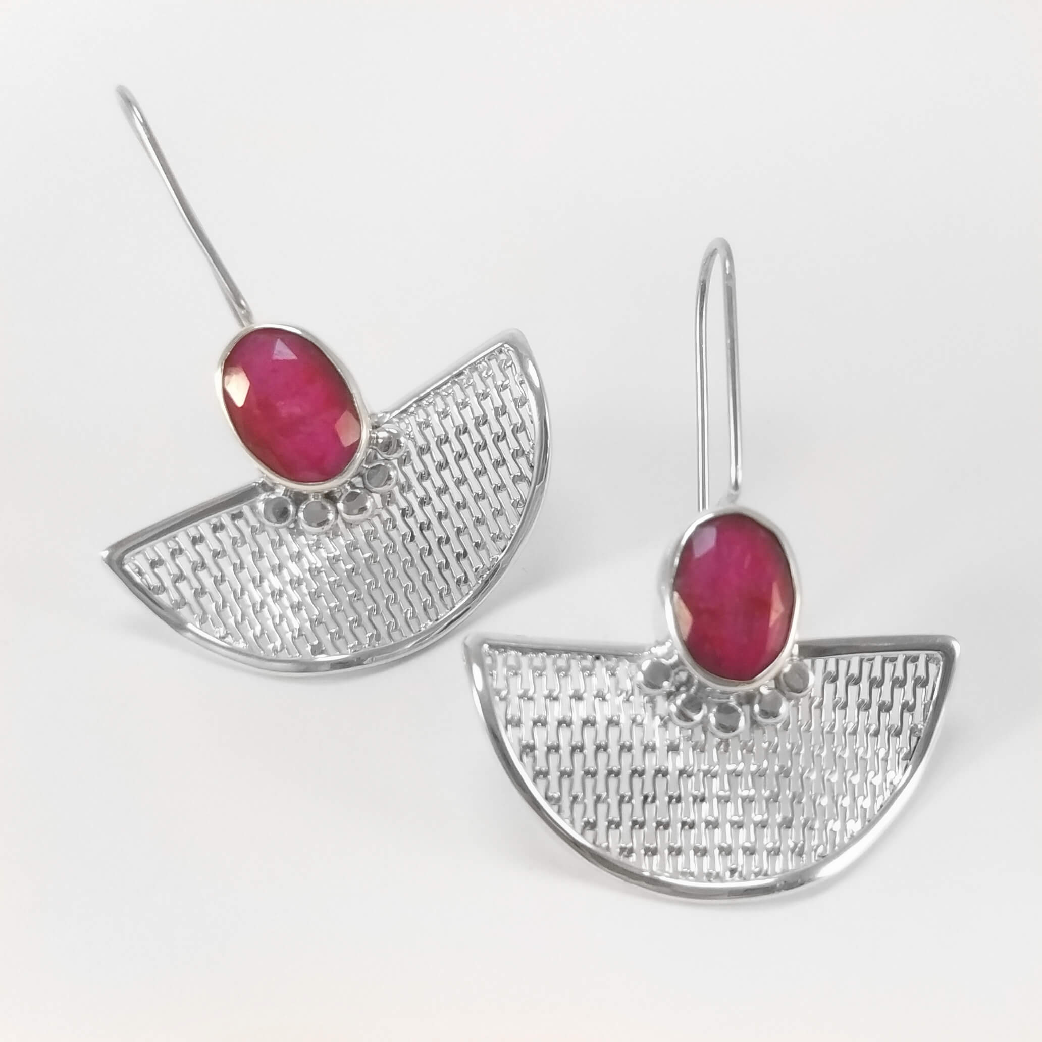 Pendientes Corindón abanico - Imagen 4