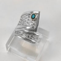 Anillo Esmeralda ajustable malla