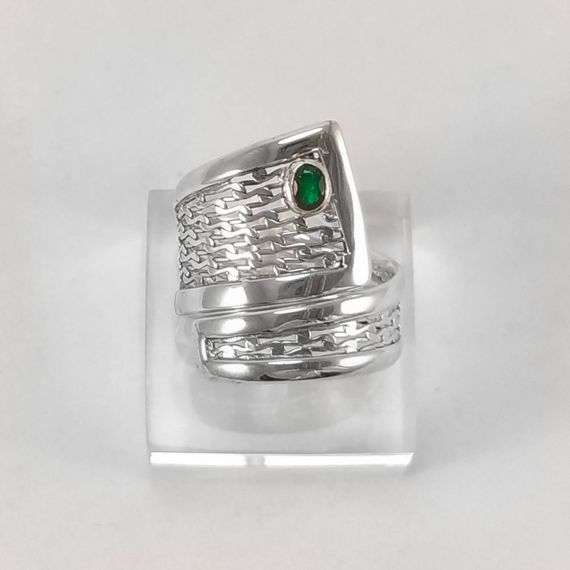 Anillo Esmeralda ajustable malla - Imagen 2