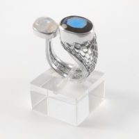 Anillo Labradorita con Piedra luna