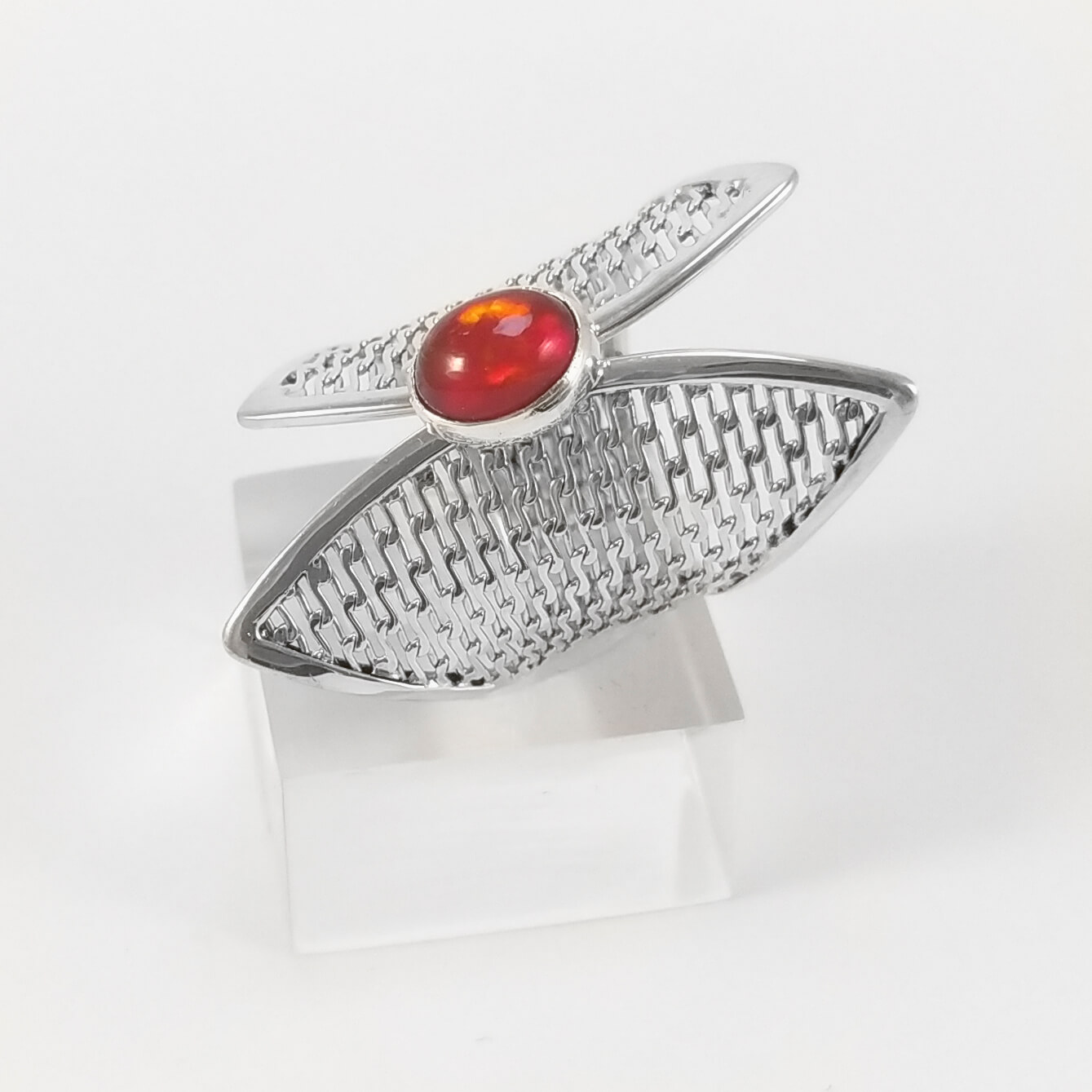 Anillo Ópalo de fuego malla - Imagen 4