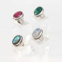 Anillo facetado aro ramificado